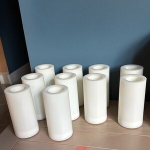 Elegant White LED Candle Set